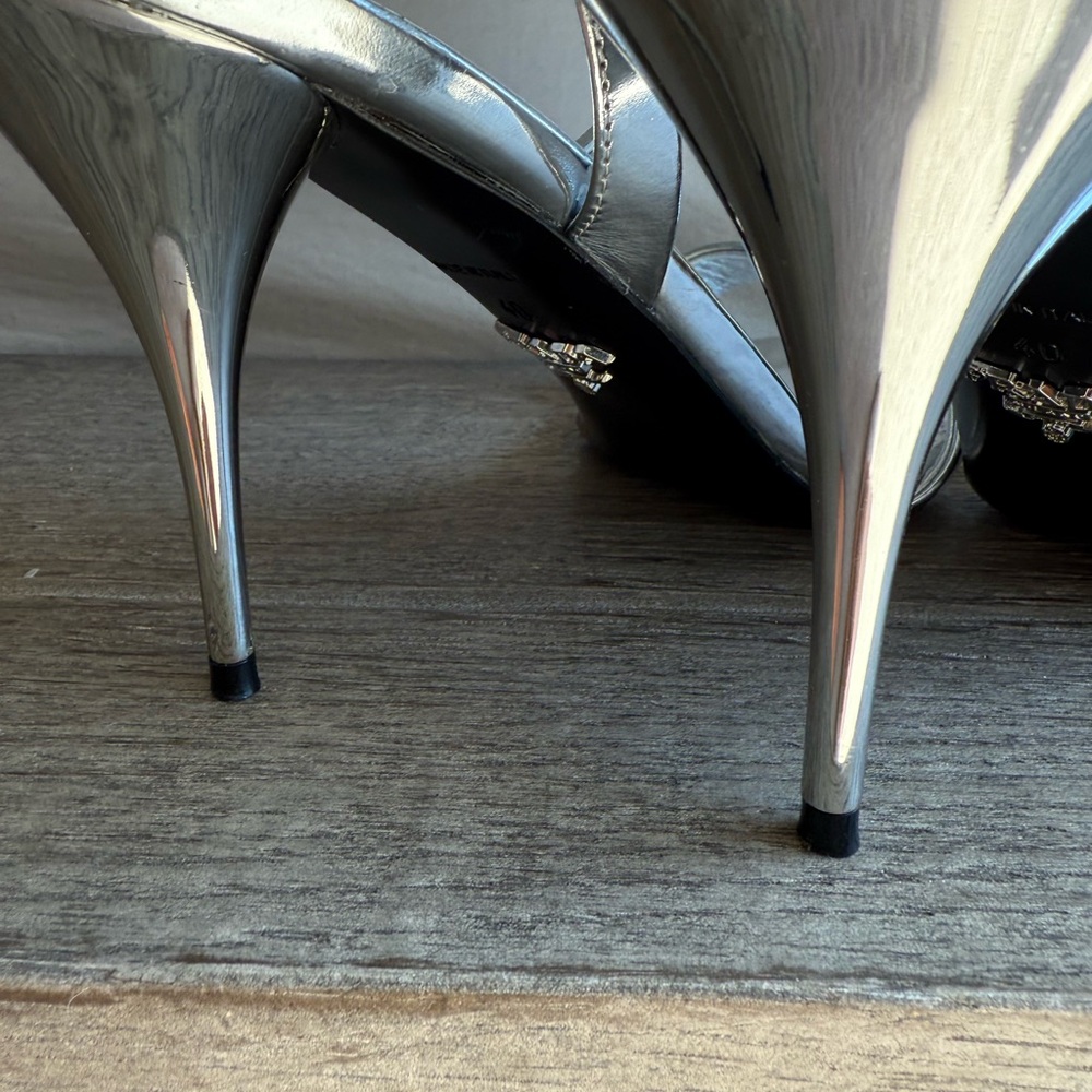 Prada Metallic Silver Heels - Picture 8 of 8